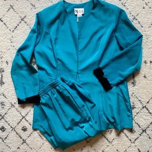 MAGGIE SWEET // Teal 2-Piece Pantsuit